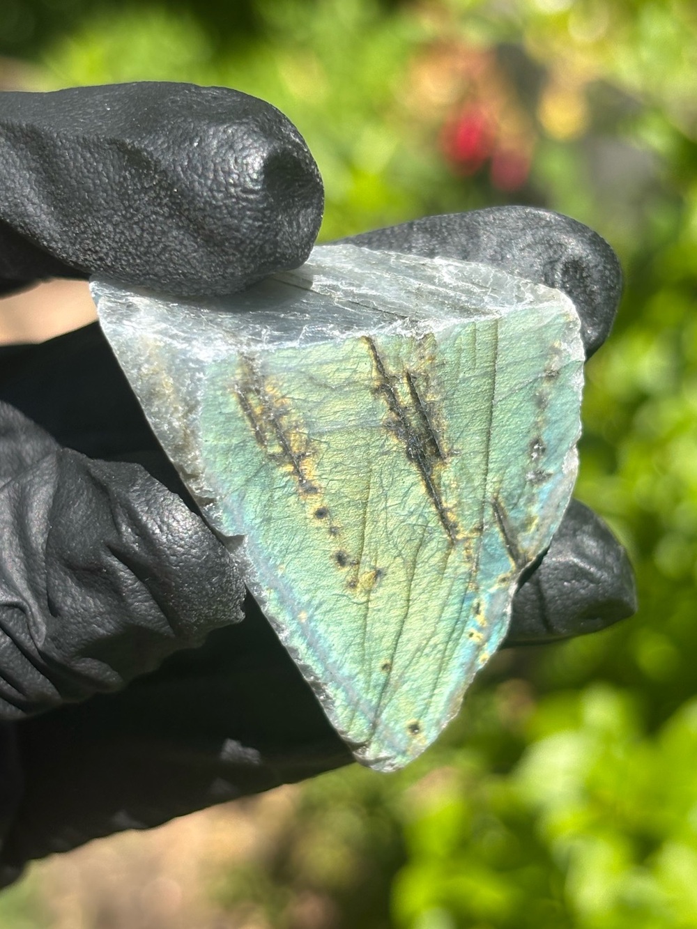 Labradorite Crystal Freeform - Partially Polished